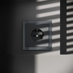 Розетка 1-м СП S70 16А с заземл. механизм графит Voltum VLS040107