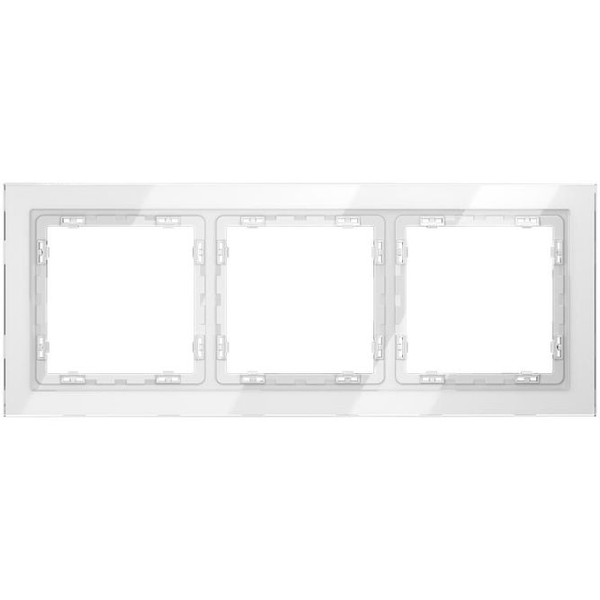 Рамка 3-м S70 стеклян. бел. Voltum VLS110301