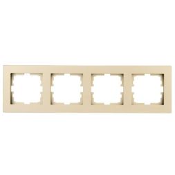 Рамка 4-м VESNA горизонт. без вставки зол. LEZARD 742-3600-149