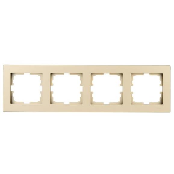 Рамка 4-м VESNA горизонт. без вставки зол. LEZARD 742-3600-149