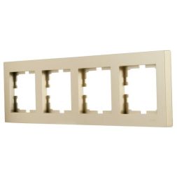 Рамка 4-м VESNA горизонт. без вставки зол. LEZARD 742-3600-149