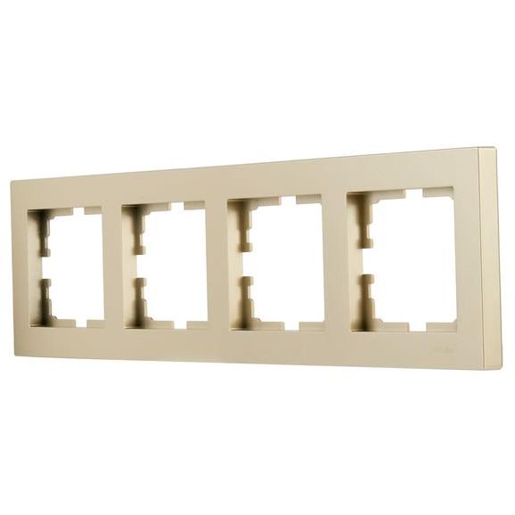 Рамка 4-м VESNA горизонт. без вставки зол. LEZARD 742-3600-149
