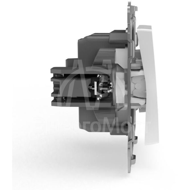 Переключатель проходной 1-кл. СП Pixel 10А IP20 механизм бел. TOKOV ELECTRIC TKE-PX-P1-C01