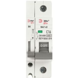 Выключатель автоматический 1п C 16А 4.5кА ВА47-63 PRO ЭРА Б0059407