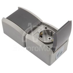 Блок ОП 2 розетки вертик. INDUSTRIAL с заземл. керамика IP54 сер. Kranz KR-78-0616