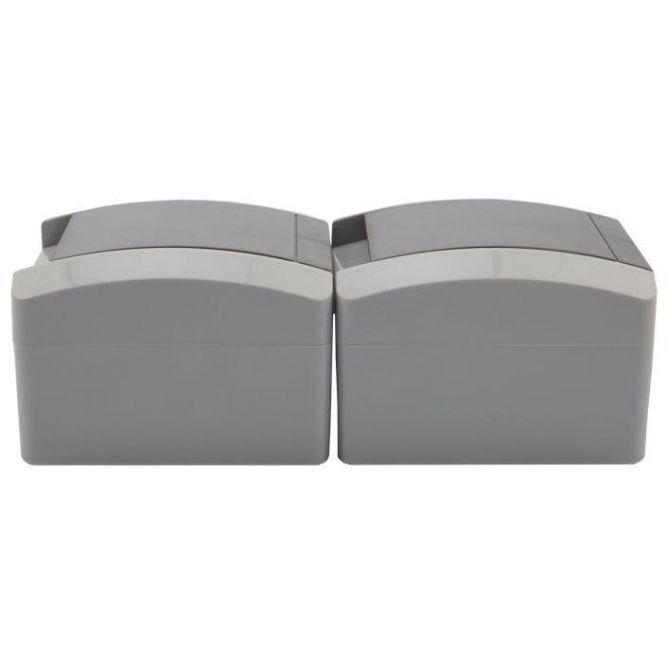 Блок ОП 2 розетки вертик. INDUSTRIAL с заземл. керамика IP54 сер. Kranz KR-78-0616