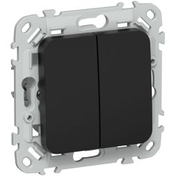 Выключатель 2-кл. СП FLITE ВС12-1-0-ФлЧ 10А механизм черн. IEK FI-V20-0-10-1-K02