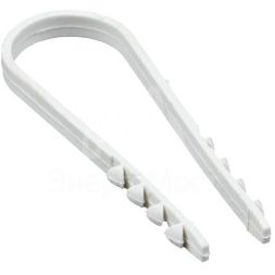 Дюбель-хомут d19-25мм для круглого кабеля бел. (уп.50шт) PROxima EKF plc-ncs50-19x25w