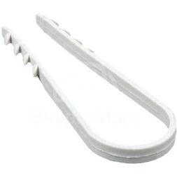 Дюбель-хомут d19-25мм для круглого кабеля бел. (уп.50шт) PROxima EKF plc-ncs50-19x25w
