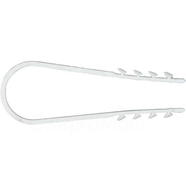 Дюбель-хомут d19-25мм для круглого кабеля бел. (уп.50шт) PROxima EKF plc-ncs50-19x25w