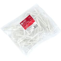 Дюбель-хомут d19-25мм для круглого кабеля бел. (уп.50шт) PROxima EKF plc-ncs50-19x25w