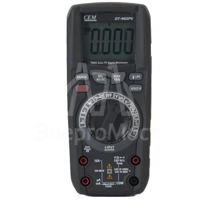 DT-965PV Мультиметр цифровой TRMS с функцией проверки солнечных батарей