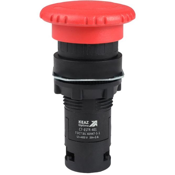 Кнопка аварийного останова OptiSignal Compact D22 С7-ESTR-401 красн. 1НЗ XB7ES542P КЭАЗ 362129