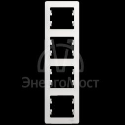 Рамка 4-м Glossa верт. бел. SchE GSL000108