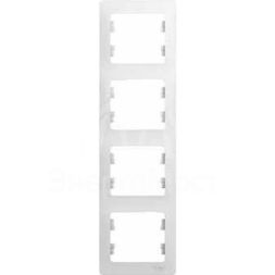 Рамка 4-м Glossa верт. бел. SchE GSL000108