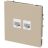 Розетка компьютерная 2-м KANT RJ45 кат.6A без шторки ванильн. марципан DKC 7015674