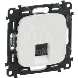 Механизм розетки телефонной Valena Allure 1 выход RJ11 с лиц. панелью бел. Leg 753738