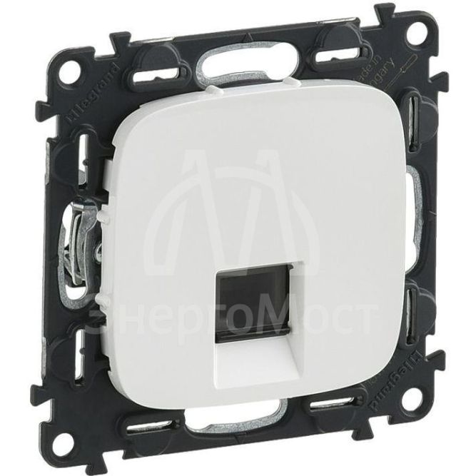 Механизм розетки телефонной Valena Allure 1 выход RJ11 с лиц. панелью бел. Leg 753738