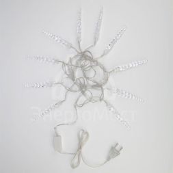 Гирлянда &amp;quot;Айсикл&amp;quot; (бахрома) &amp;quot;Сосульки&amp;quot; 1.5х0.25м LED бел. провод прозр. Neon-Night 303-068