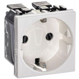 Механизм розетки Zenit 16А 250В с заземл. бел. ABB 2CLA228860N1101