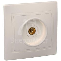Розетка телевизионная TV 1-м СП Кварта РТВ10-ККм IP20 крем. IEK EAK10-K33-DM