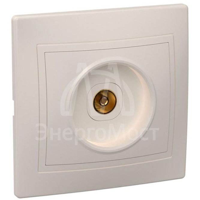 Розетка телевизионная TV 1-м СП Кварта РТВ10-ККм IP20 крем. IEK EAK10-K33-DM