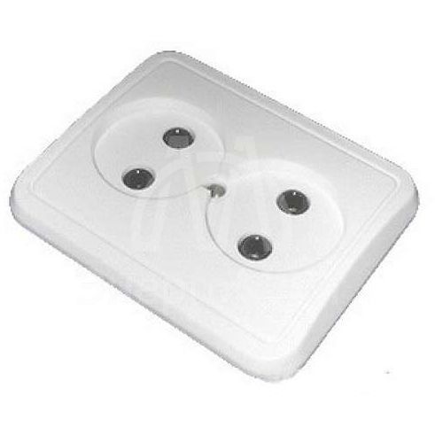 Розетка 2-м СП 10А IP20 без заземл. бел. БЕЛТИЗ РС10-012