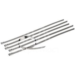 Хомут кабельный 4.6х300 сталь серебр. (уп.50шт) Rexant 07-0308