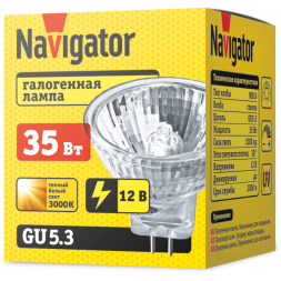 Лампа галогенная 94 203 MR16 35Вт 12В 2000h Navigator 94203
