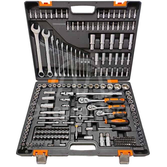 Набор инструментов, 1/2&amp;quot;, 1/4&amp;quot;, CrV, в кейсе 216 предм Вихрь