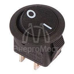 Выключатель клавишный 250В 6А (2с) ON-OFF круглый черн. Micro (RWB-105; SC-214) Rexant 36-2510