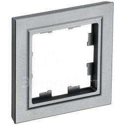 Рамка 1-м BRITE РУ-1-БрС сталь IEK BR-M12-K46