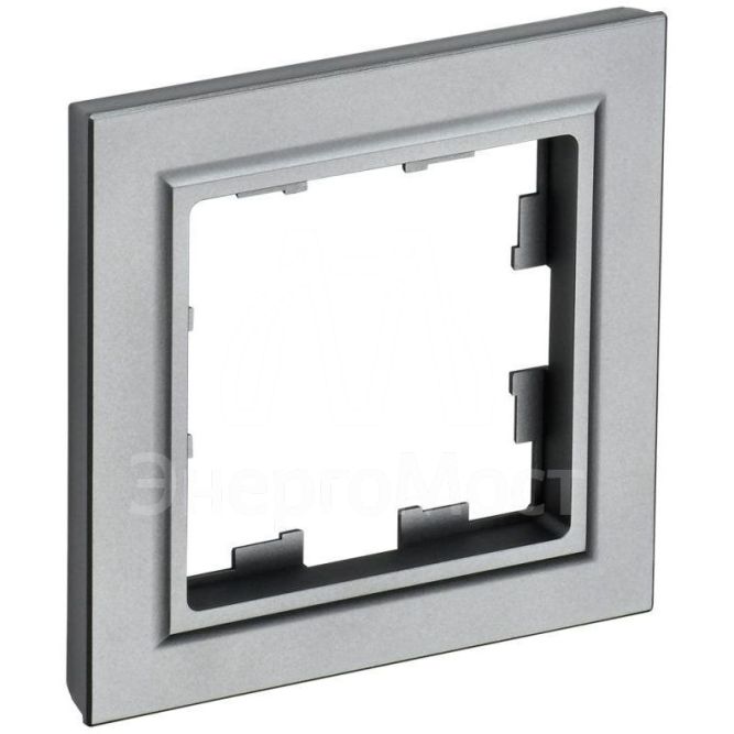 Рамка 1-м BRITE РУ-1-БрС сталь IEK BR-M12-K46