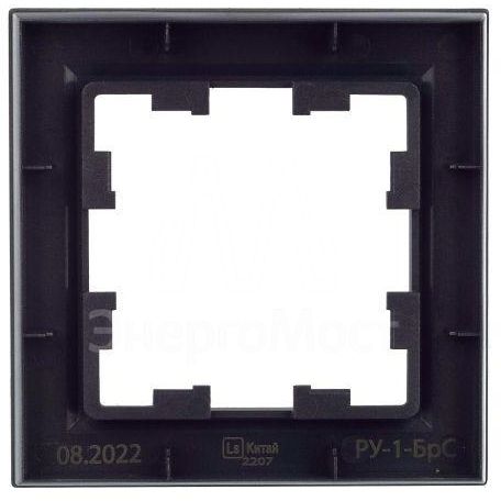 Рамка 1-м BRITE РУ-1-БрС сталь IEK BR-M12-K46