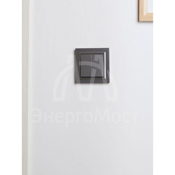 Рамка 1-м BRITE РУ-1-БрС сталь IEK BR-M12-K46