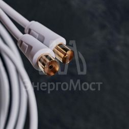Шнур TV Plug - TV Jack 10м бел. Rexant 18-0007