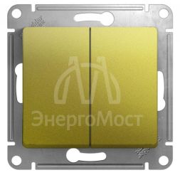 Механизм выключателя 2-кл. СП Glossa 10А IP20 (сх. 5) 10AX фисташк. SchE GSL001051