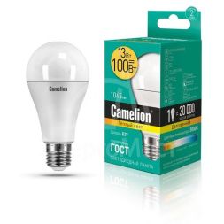 Лампа светодиодная LED13-A60/830/E27 13Вт грушевидная 3000К тепл. бел. E27 1045лм 220-240В Camelion 12045