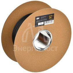 Оплетка кабельная 6-10мм полиэстер (уп.100м) черн. IEK UBS10-PL-0610-100-K02