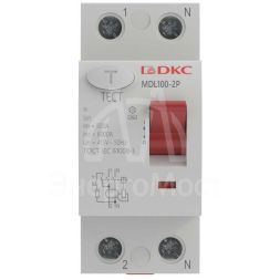Выключатель дифференциального тока (УЗО) 2п (1P+N) 63А 300мА тип AC MDL100 YON MDL100-2P4-63-AC