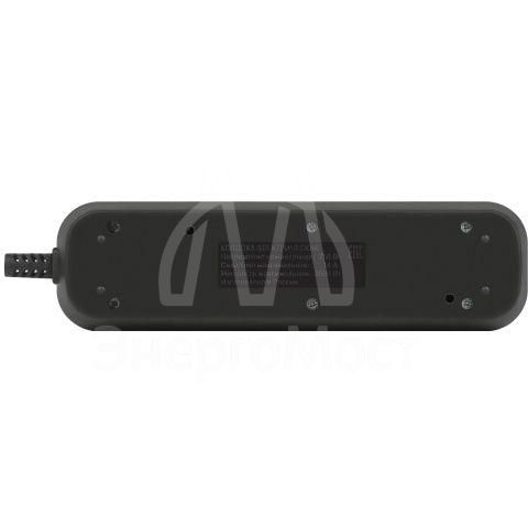 Колодка удлинителя 3-м с заземл. с выключателем черн. KX-3es-B Эра Б0061723