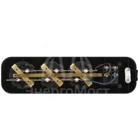 Колодка удлинителя 3-м с заземл. с выключателем черн. KX-3es-B Эра Б0061723