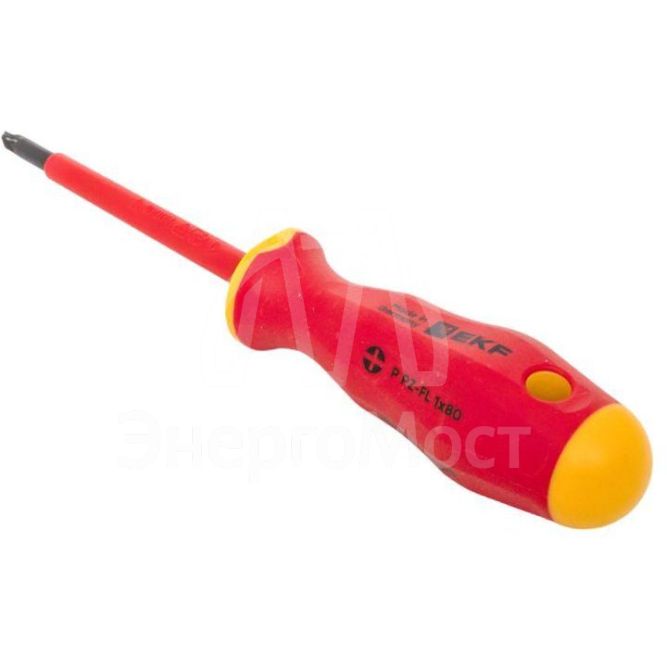 Отвертка Professional PZ-FL1х80мм VDE 1000В EKF pz-fl-1-80-pro-in
