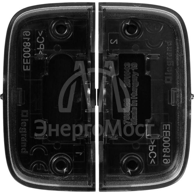 Панель лицевая Valena Allure для 2-кл. выкл антрацит Leg 755028