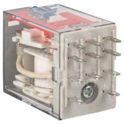 Реле промежуточное RPAt 22/3 10А 24В DC с кнопкой и мех. индикацией AVERES EKF rpat-22-3-24DC