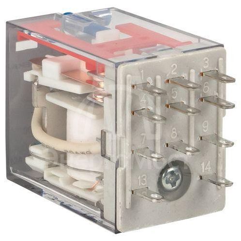 Реле промежуточное RPAt 22/3 10А 24В DC с кнопкой и мех. индикацией AVERES EKF rpat-22-3-24DC