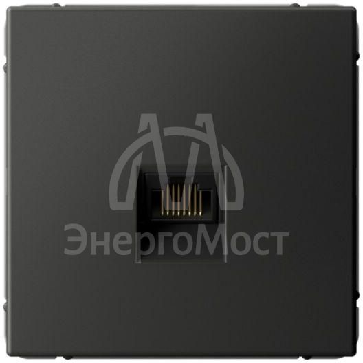Розетка компьютерная ArtGallery RJ45 кат.6A механизм базальт SE GAL001486