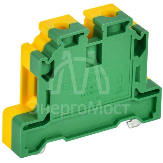Колодка клеммная CTS-PEN земля 16кв.мм жел./зел. IEK YCT11-00-K52-016