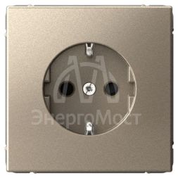 Розетка ArtGallery 16А с заземл. со шторками быстрозажим. клем. механизм шампань SE GAL000545S