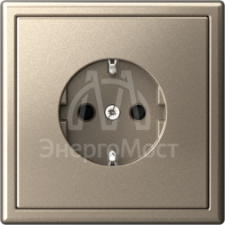 Розетка ArtGallery 16А с заземл. со шторками быстрозажим. клем. механизм шампань SE GAL000545S